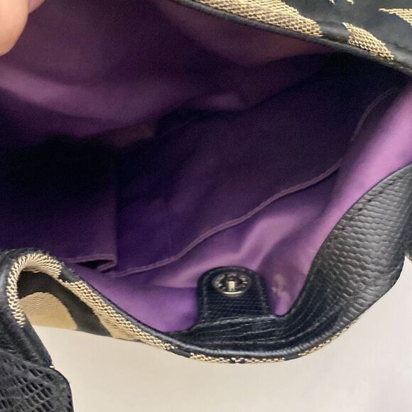 Coach Women's Black Cream Madison OP Art Signature Maggie Shoulder Bag - Picture 12 of 15